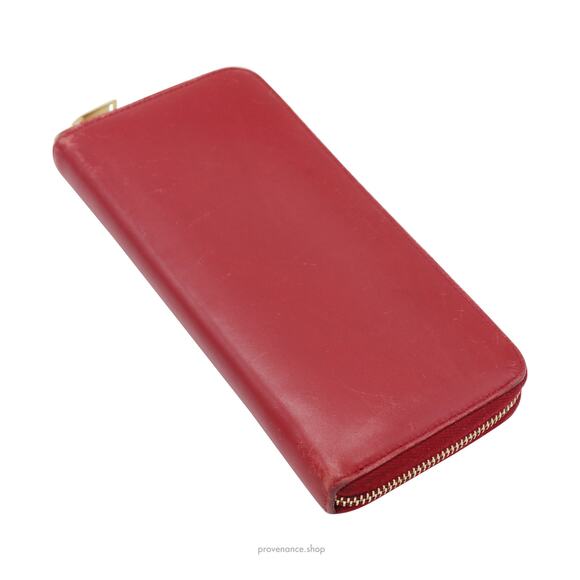 🔴 SLP Zip Long Wallet - Poppy Red Leather - Picture 4 of 10